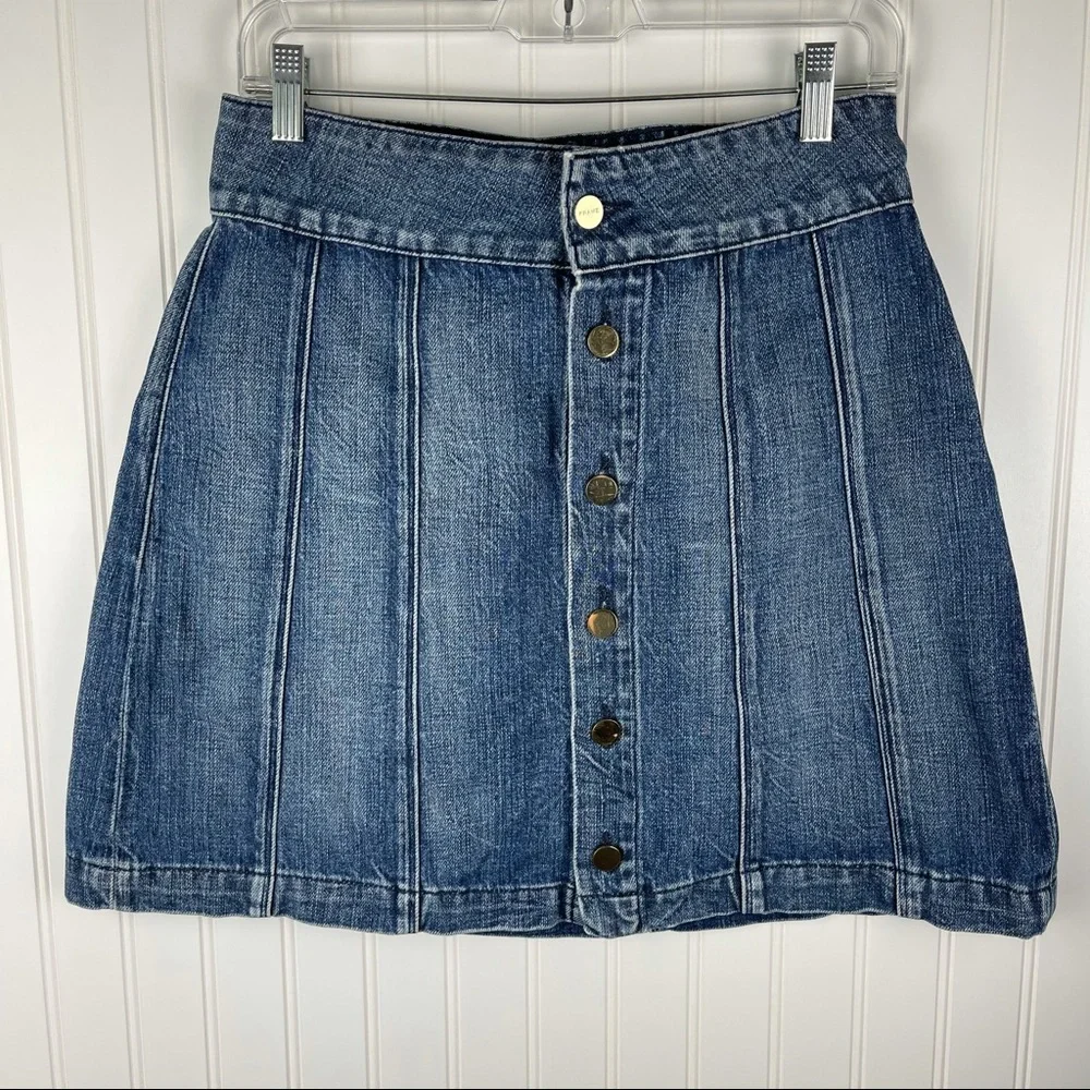 Frame Denim Le Panel Denim Mini Skirt Georgetown 29